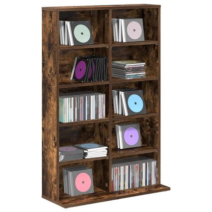 vidaXL CD Cabinet Smoked Oak 65 x 23.5 x 97.5 cm Engineered Wood