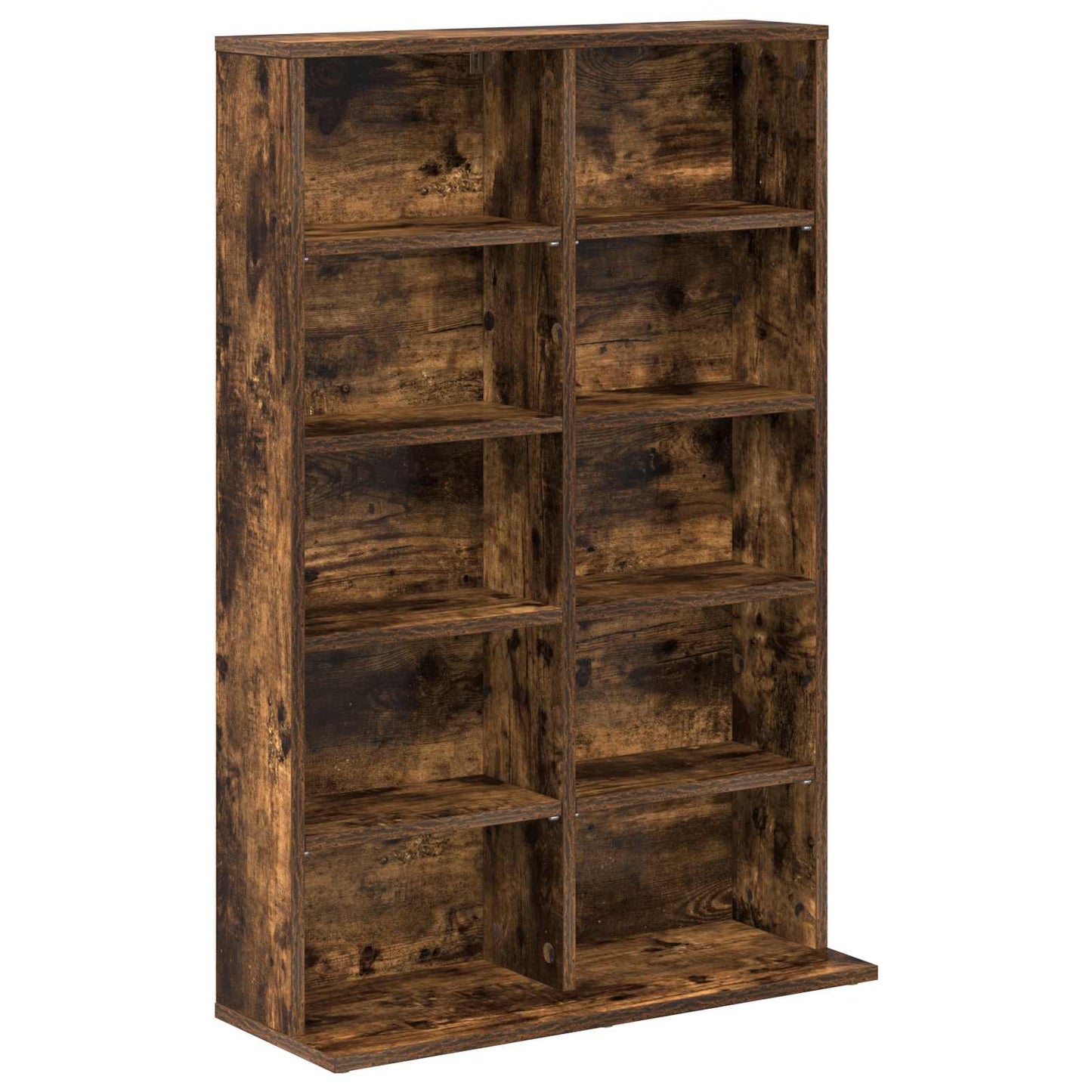 vidaXL CD Cabinet 2 pcs Smoked Oak 65 x 23.5 x 97.5 cm Engineered Wood