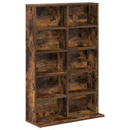 vidaXL CD Cabinet 2 pcs Smoked Oak 65 x 23.5 x 97.5 cm Engineered Wood