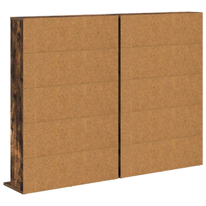vidaXL CD Cabinet 2 pcs Smoked Oak 65 x 23.5 x 97.5 cm Engineered Wood