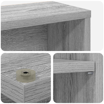 vidaXL CD Cabinet Grey Sonoma 65 x 23.5 x 97.5 cm Engineered Wood