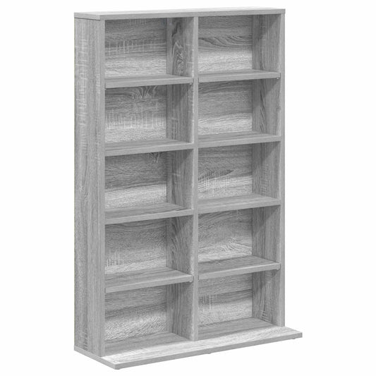 vidaXL CD Cabinet Grey Sonoma 65 x 23.5 x 97.5 cm Engineered Wood
