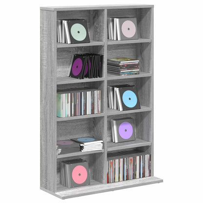 vidaXL CD Cabinet Grey Sonoma 65 x 23.5 x 97.5 cm Engineered Wood