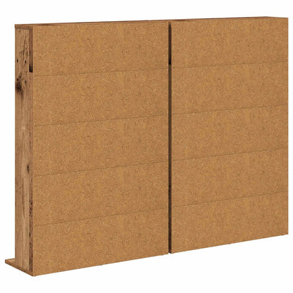 vidaXL CD Cabinet 2 pcs Old Wood 65 x 23.5 x 97.5 cm Engineered Wood
