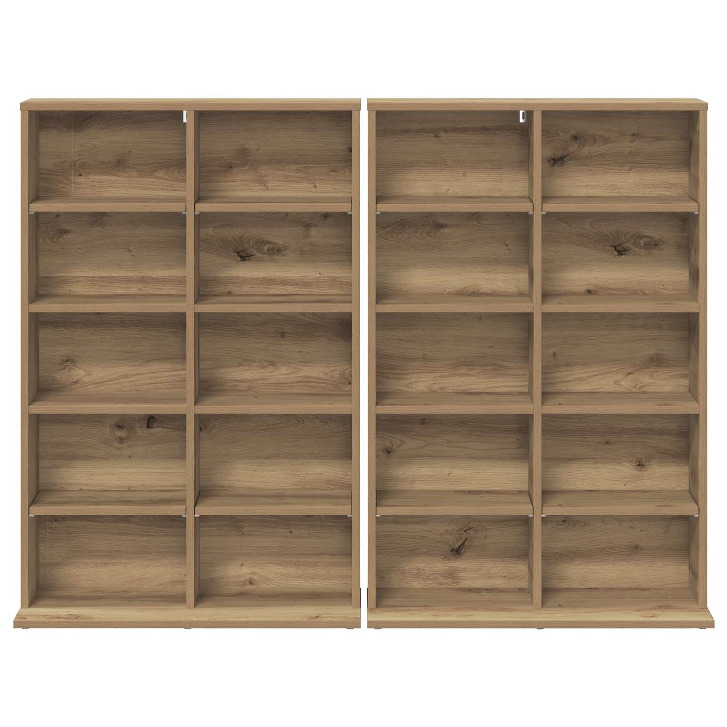 vidaXL CD Cabinet 2 pcs Artisan Oak 65 x 23.5 x 97.5 cm