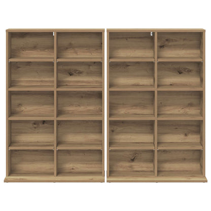 vidaXL CD Cabinet 2 pcs Artisan Oak 65 x 23.5 x 97.5 cm