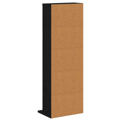 vidaXL CD Cabinet Black Oak 33 x 23.5 x 97.5 cm Engineered Wood