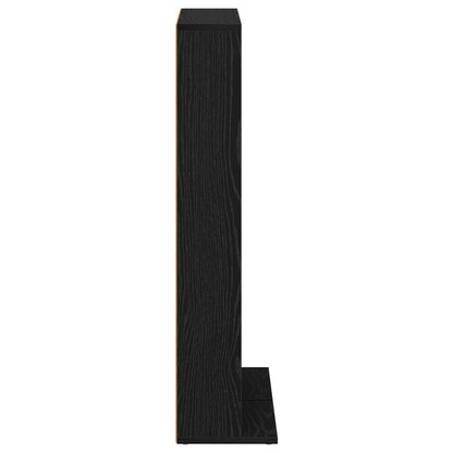 vidaXL CD Cabinet 2 pcs Black Oak 33 x 23.5 x 97.5 cm Engineered Wood