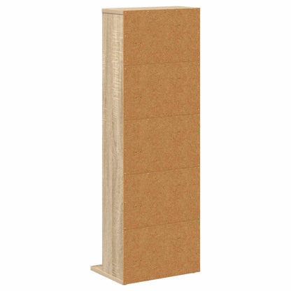 vidaXL CD Cabinet Sonoma Oak 33 x 23.5 x 97.5 cm Engineered Wood