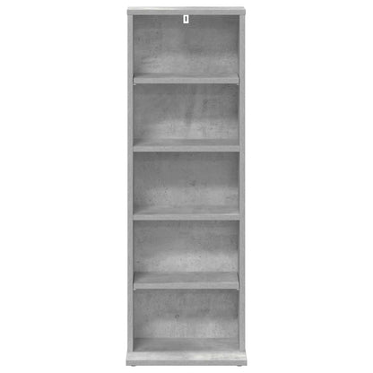 vidaXL CD Cabinet Concrete Grey 33 x 23.5 x 97.5 cm Engineered Wood