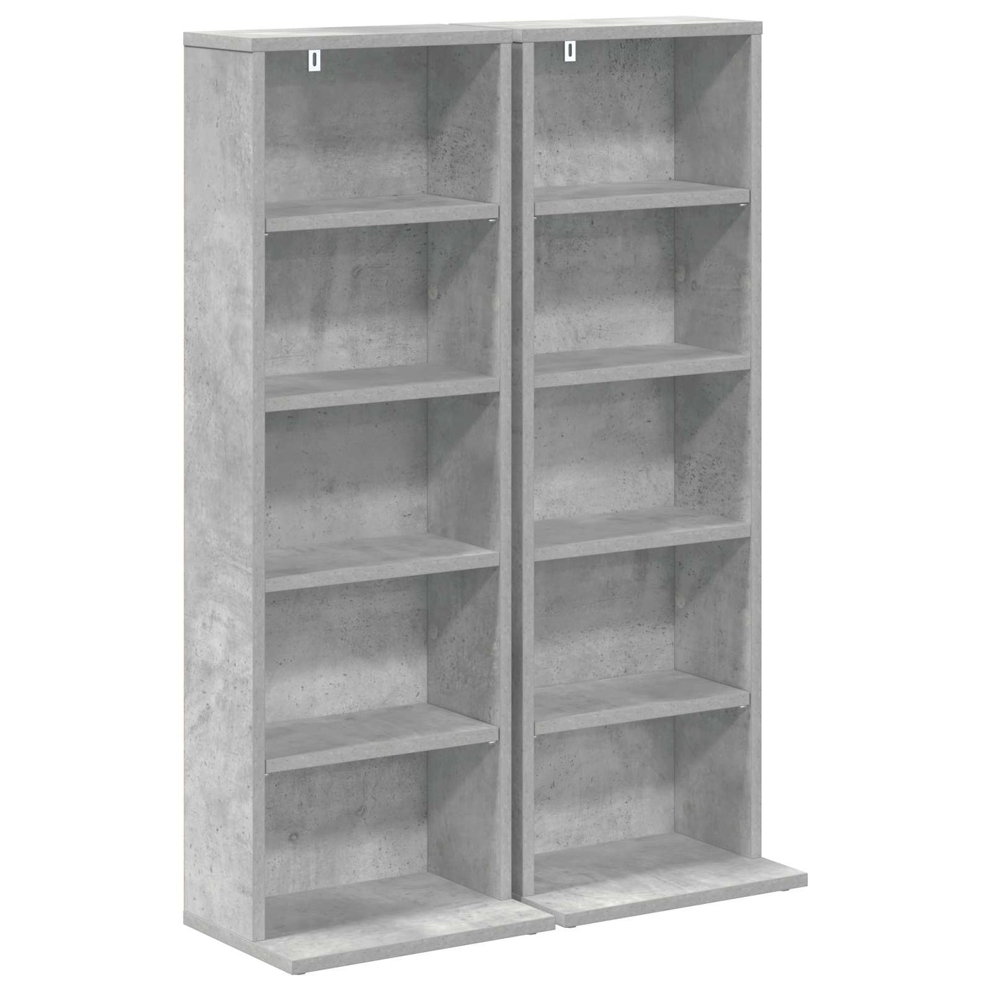 vidaXL CD Cabinet 2 pcs Concrete Grey 33 x 23.5 x 97.5 cm