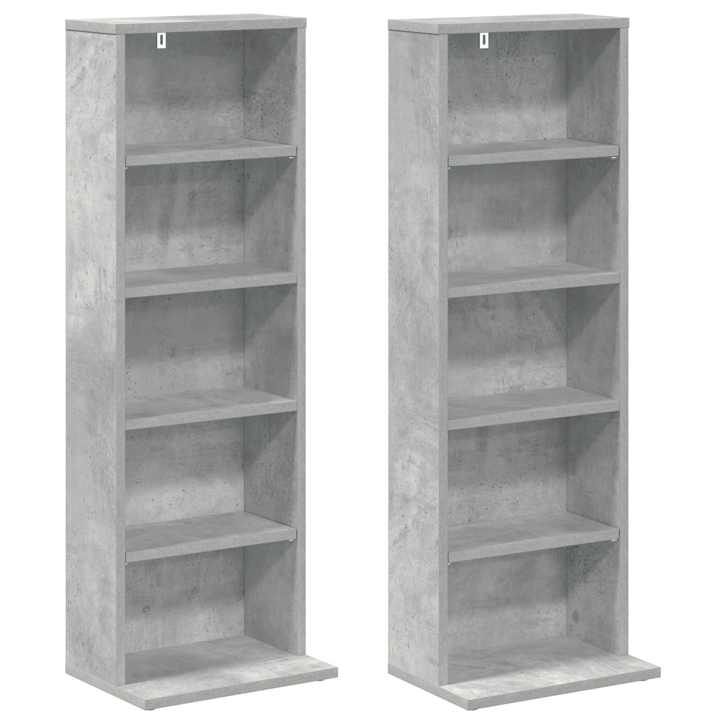 vidaXL CD Cabinet 2 pcs Concrete Grey 33 x 23.5 x 97.5 cm