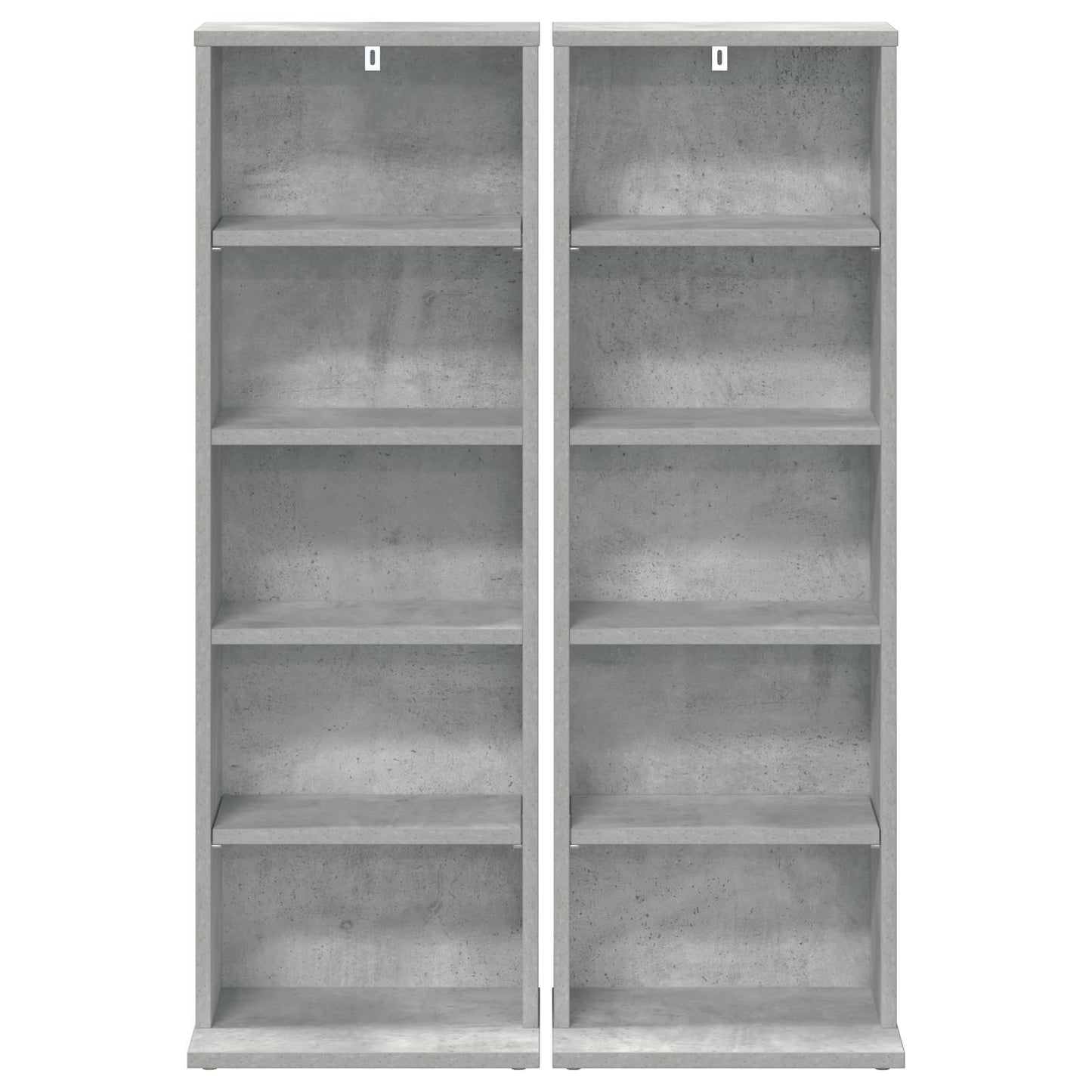 vidaXL CD Cabinet 2 pcs Concrete Grey 33 x 23.5 x 97.5 cm