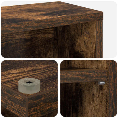 vidaXL CD Cabinet Smoked Oak 33 x 23.5 x 97.5 cm Engineered Wood