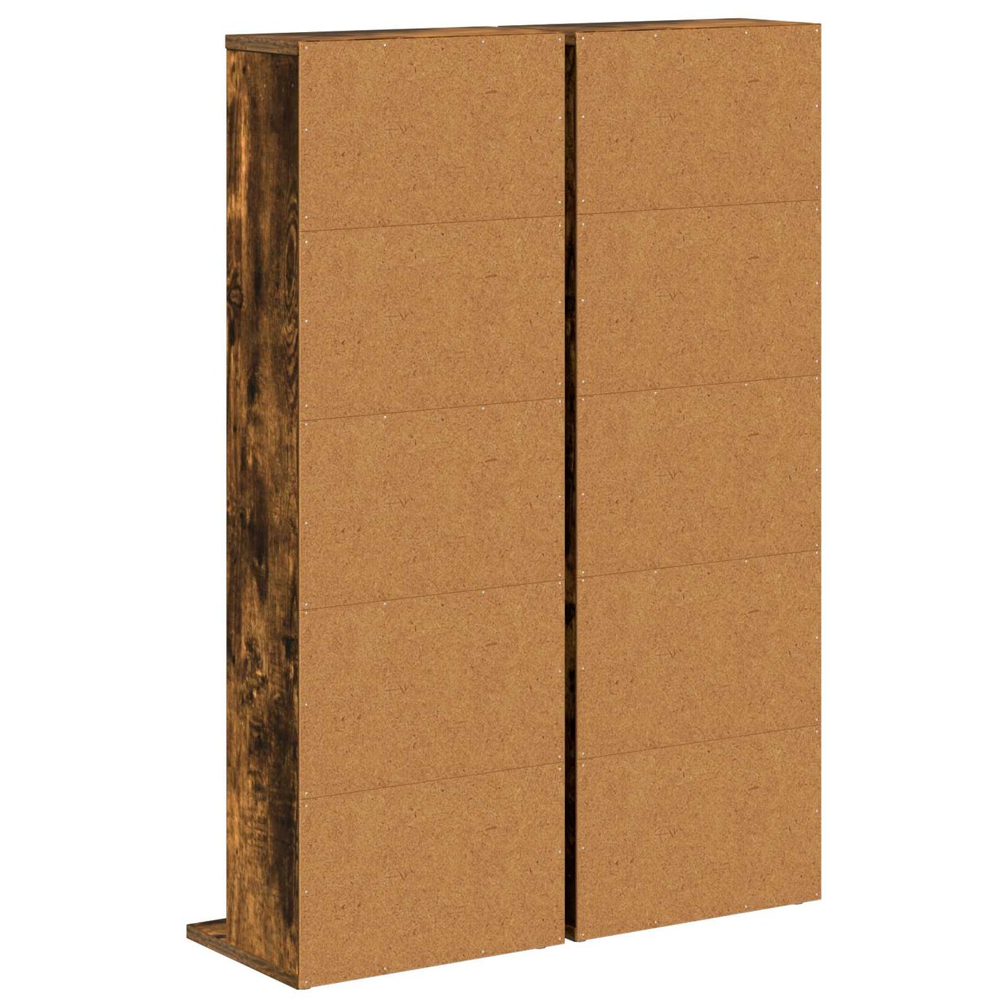 vidaXL CD Cabinet 2 pcs Smoked Oak 33 x 23.5 x 97.5 cm Engineered Wood