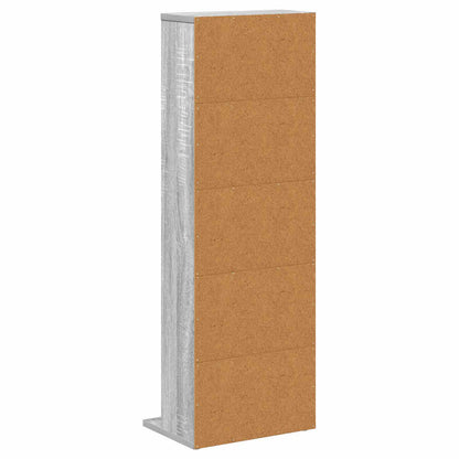 vidaXL CD Cabinet Grey Sonoma 33 x 23.5 x 97.5 cm Engineered Wood