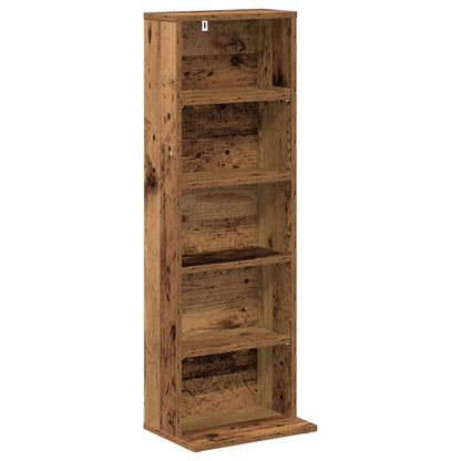 vidaXL CD Cabinet Old Wood 33 x 23.5 x 97.5 cm Engineered Wood