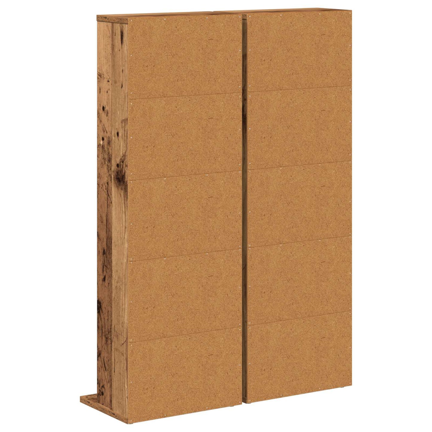 vidaXL CD Cabinet 2 pcs Old Wood 33 x 23.5 x 97.5 cm Engineered Wood
