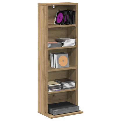 vidaXL CD Cabinet Artisan Oak 33 x 23.5 x 97.5 cm Engineered Wood