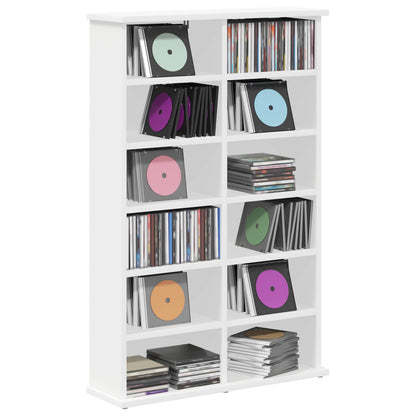 vidaXL CD Cabinet White 60 x 17 x 92 cm Engineered Wood