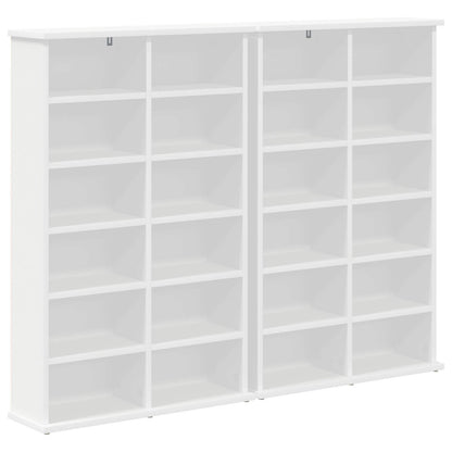 vidaXL CD Cabinet 2 pcs White 60 x 17 x 92 cm Engineered Wood