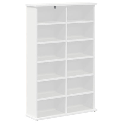 vidaXL CD Cabinet 2 pcs White 60 x 17 x 92 cm Engineered Wood
