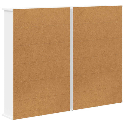 vidaXL CD Cabinet 2 pcs White 60 x 17 x 92 cm Engineered Wood