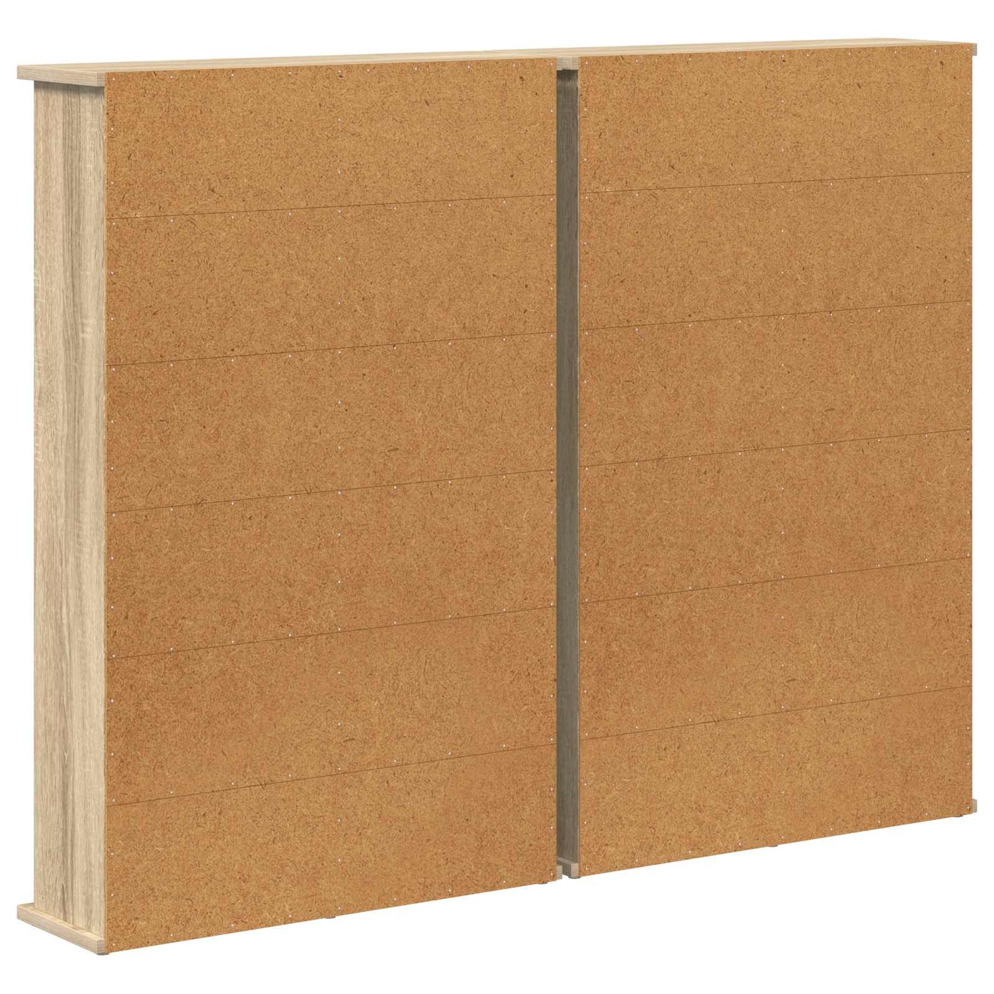 vidaXL CD Cabinet 2 pcs Sonoma Oak 60 x 17 x 92 cm Engineered Wood