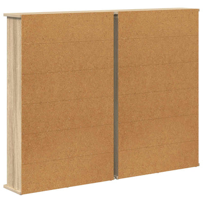 vidaXL CD Cabinet 2 pcs Sonoma Oak 60 x 17 x 92 cm Engineered Wood