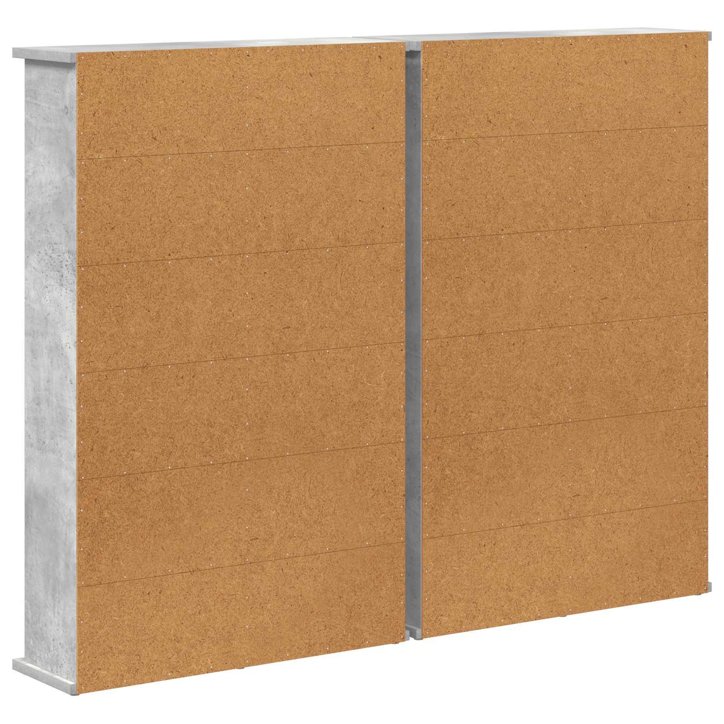 vidaXL CD Cabinet 2 pcs Concrete Grey 60 x 17 x 92 cm Engineered Wood