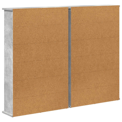 vidaXL CD Cabinet 2 pcs Concrete Grey 60 x 17 x 92 cm Engineered Wood
