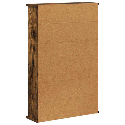 vidaXL CD Cabinet Smoked Oak 60 x 17 x 92 cm Engineered Wood