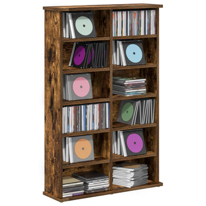 vidaXL CD Cabinet Smoked Oak 60 x 17 x 92 cm Engineered Wood