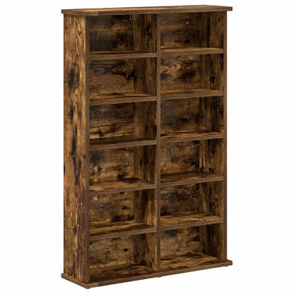 vidaXL CD Cabinet 2 pcs Smoked Oak 60 x 17 x 92 cm Engineered Wood