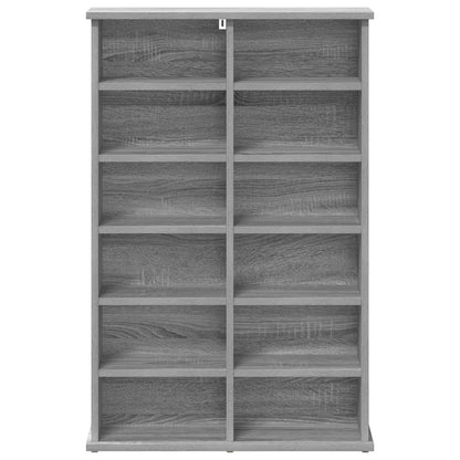 vidaXL CD Cabinet Grey Sonoma 60 x 17 x 92 cm Engineered Wood
