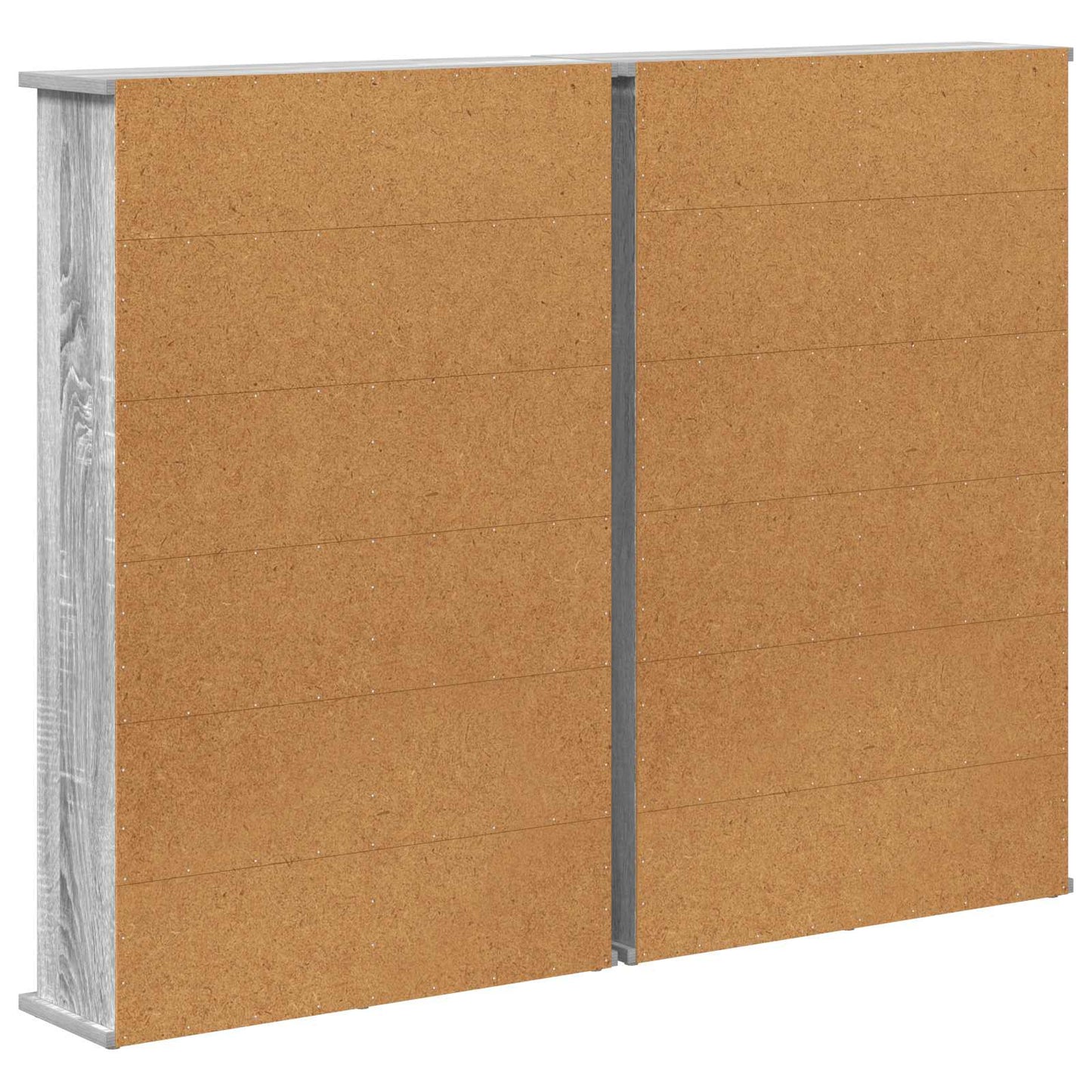 vidaXL CD Cabinet 2 pcs Grey Sonoma 60 x 17 x 92 cm Engineered Wood