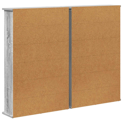 vidaXL CD Cabinet 2 pcs Grey Sonoma 60 x 17 x 92 cm Engineered Wood