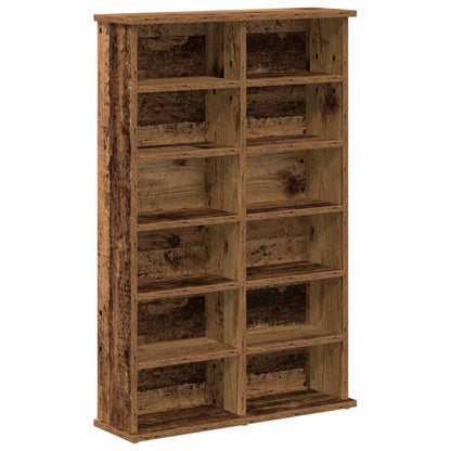 vidaXL CD Cabinet 2 pcs Old Wood 60 x 17 x 92 cm Engineered Wood