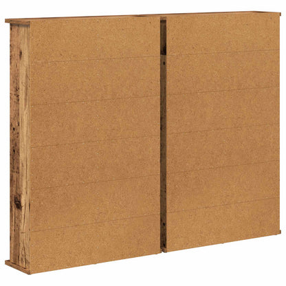 vidaXL CD Cabinet 2 pcs Old Wood 60 x 17 x 92 cm Engineered Wood