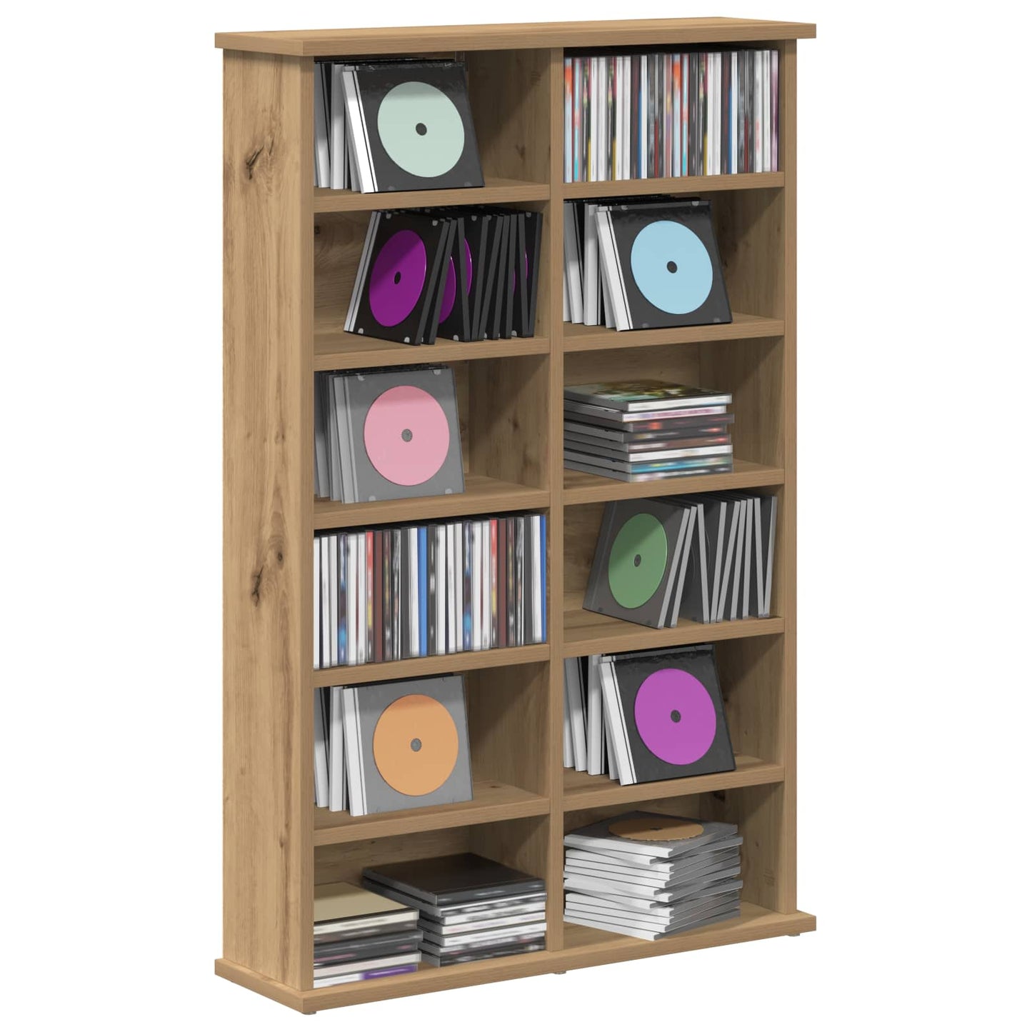vidaXL CD Cabinet Artisan Oak 60 x 17 x 92 cm Engineered Wood