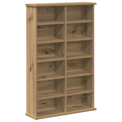 vidaXL CD Cabinet 2 pcs Artisan Oak 60 x 17 x 92 cm Engineered Wood