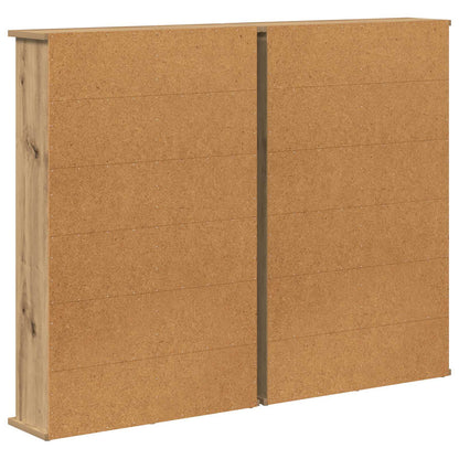 vidaXL CD Cabinet 2 pcs Artisan Oak 60 x 17 x 92 cm Engineered Wood