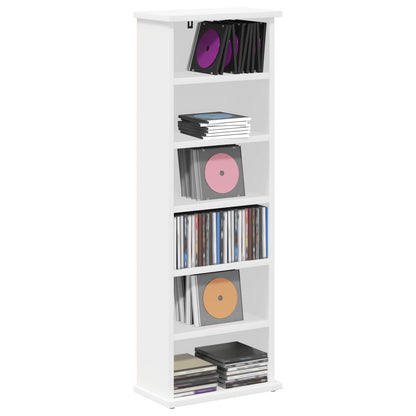 vidaXL CD Cabinet White 32 x 17 x 92 cm Engineered Wood