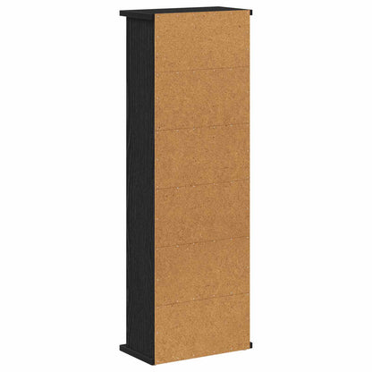 vidaXL CD Cabinet Black Oak 32 x 17 x 92 cm Engineered Wood
