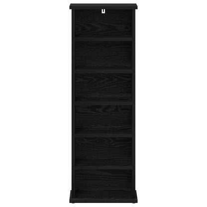 vidaXL CD Cabinet Black Oak 32 x 17 x 92 cm Engineered Wood