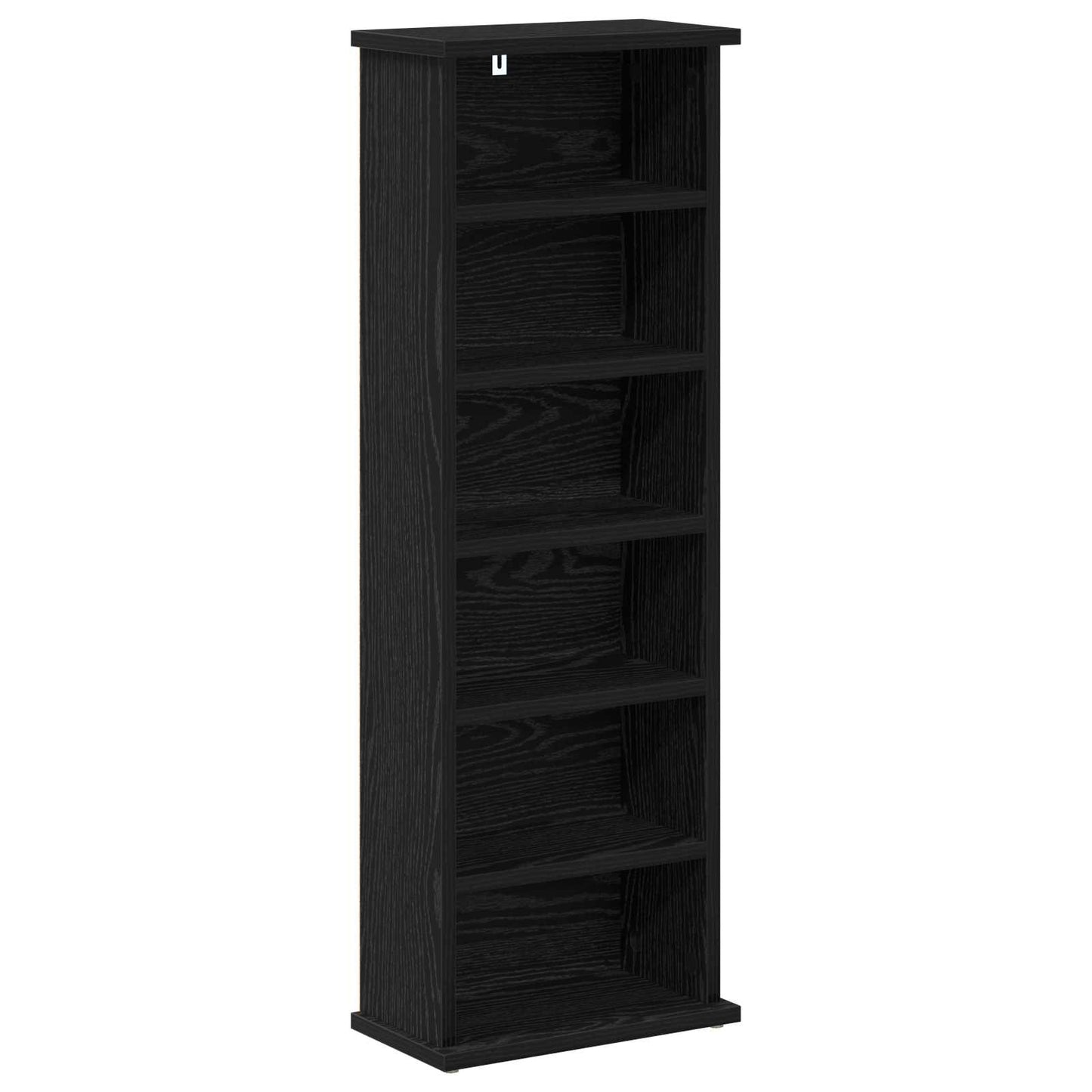 vidaXL CD Cabinet 2 pcs Black Oak 32 x 17 x 92 cm Engineered Wood