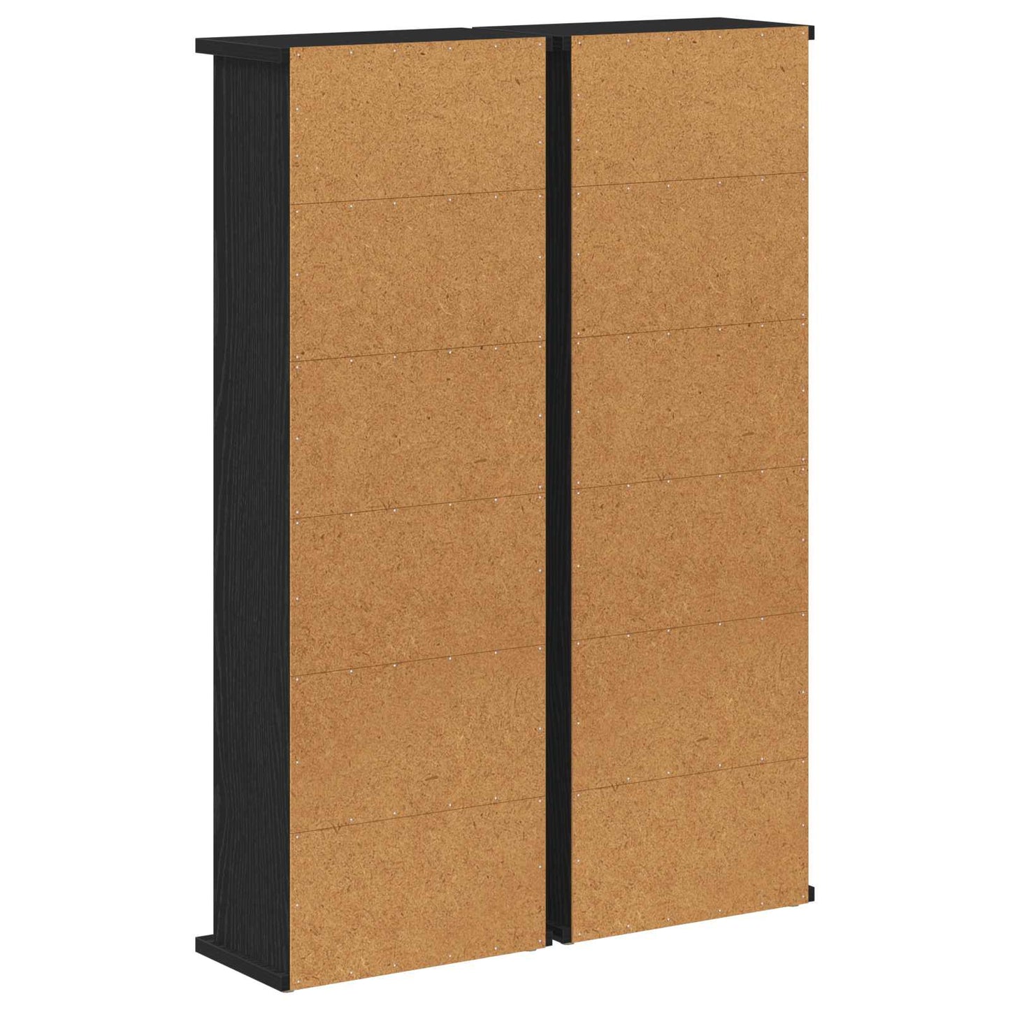 vidaXL CD Cabinet 2 pcs Black Oak 32 x 17 x 92 cm Engineered Wood