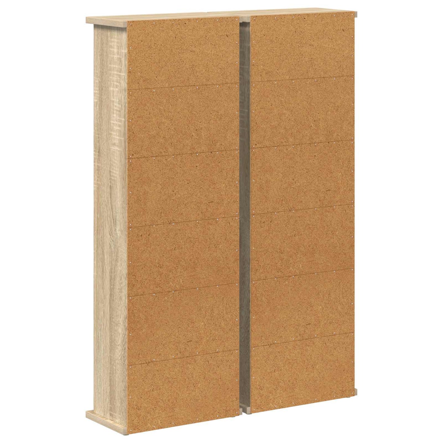 vidaXL CD Cabinet 2 pcs Sonoma Oak 32 x 17 x 92 cm Engineered Wood