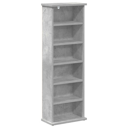 vidaXL CD Cabinet Concrete Grey 32 x 17 x 92 cm Engineered Wood