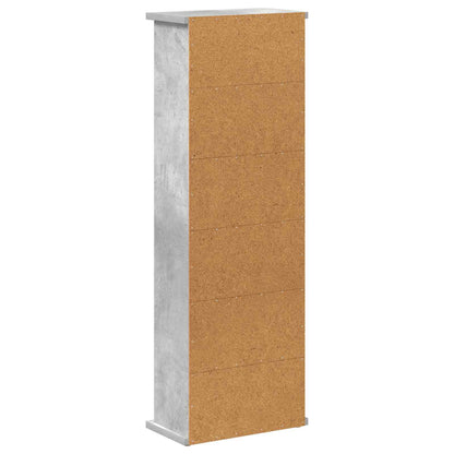 vidaXL CD Cabinet Concrete Grey 32 x 17 x 92 cm Engineered Wood